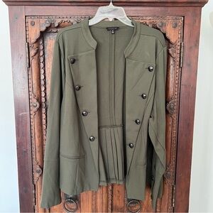 Army Green Open Blazer